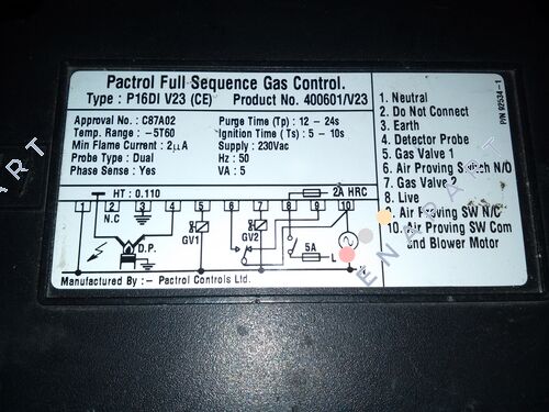 400601/V23 P16 DI Dual Ignition Control For Roberts Gordon "BlackHeat"